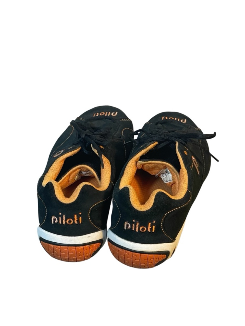 Pilotii Prototipo Mens Black Suede Orange Driving Shoes Sneakers Sz 11.5 - Picture 6 of 9